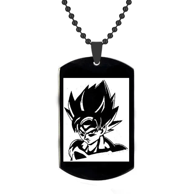 Goku Figure Dog Tag Pendant Chain Necklace - Image 15