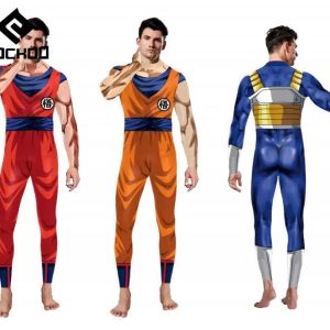 Japanese Anime Vegeta Cosplay Costume – Adult Superhero Bodysuit for Carnival & Comic Con