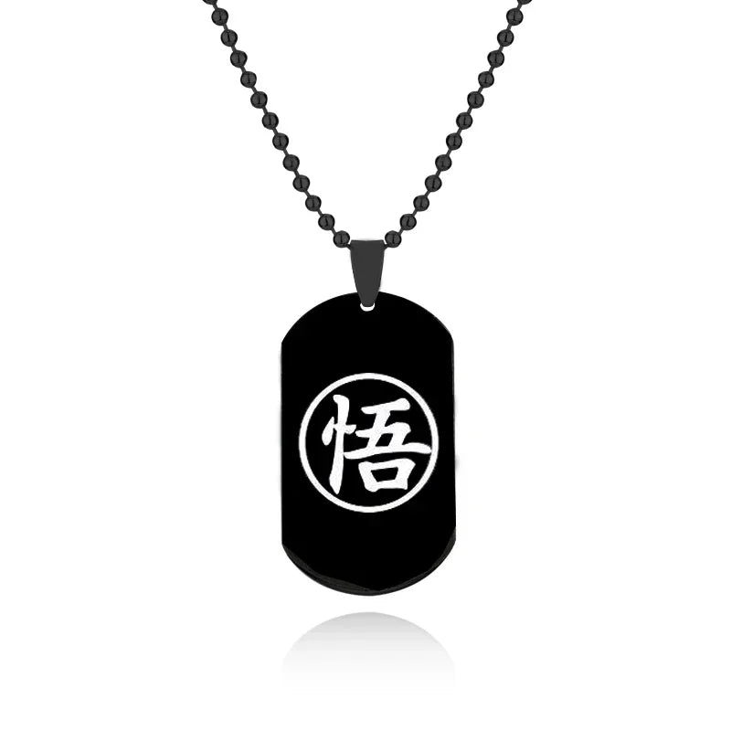 Goku Figure Dog Tag Pendant Chain Necklace - Image 4
