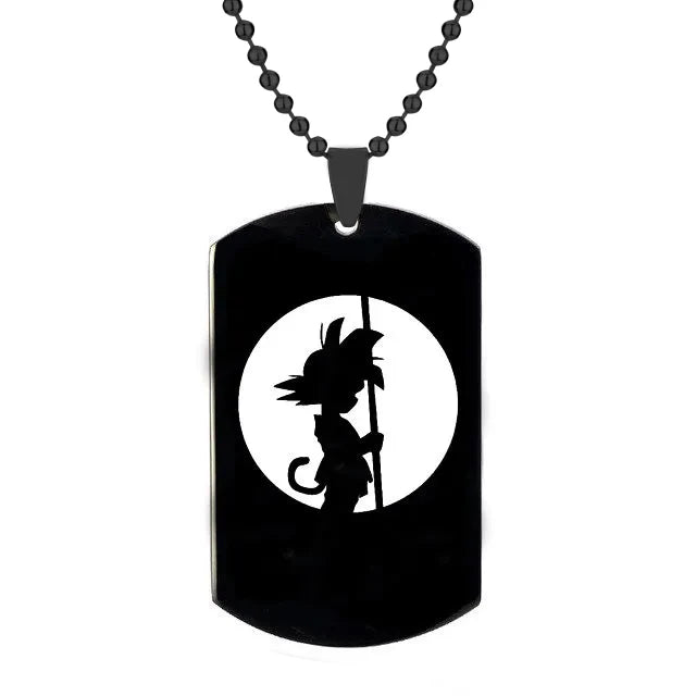 Goku Figure Dog Tag Pendant Chain Necklace - Image 10