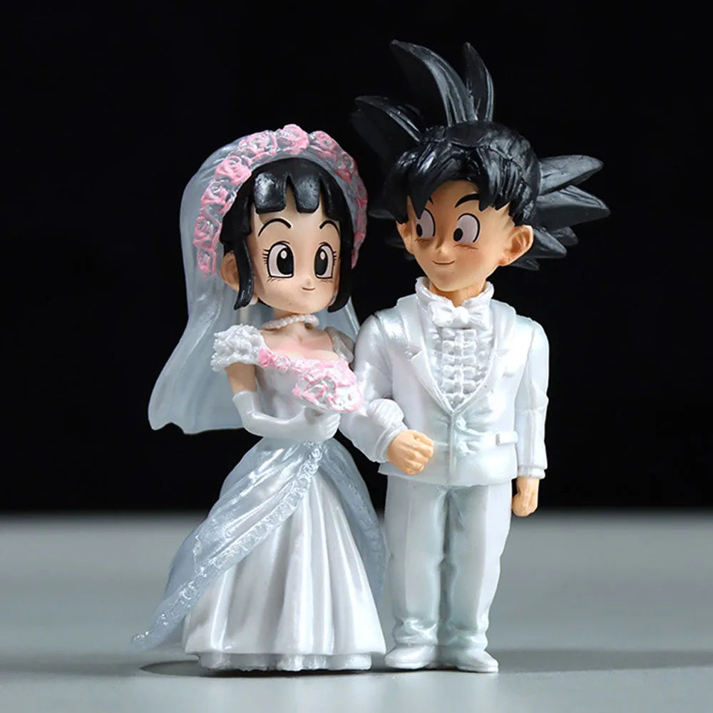 9cm Dragon Ball Anime Figure β Wedding Goku & Chichi