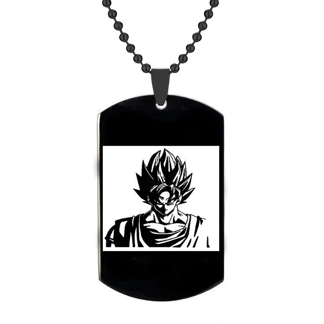 Goku Figure Dog Tag Pendant Chain Necklace - Image 8