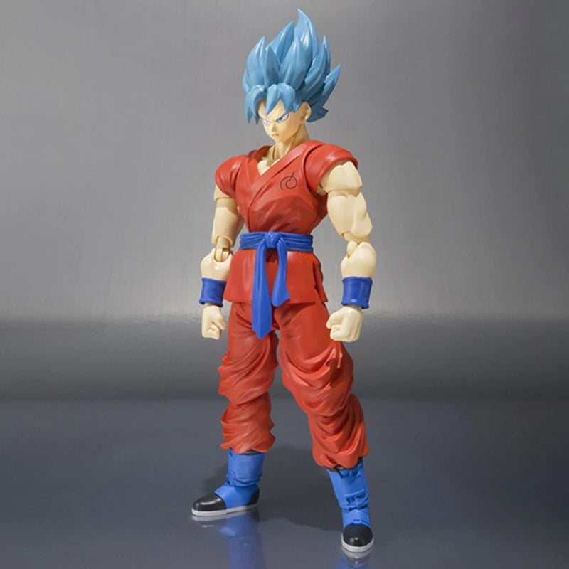 Dragon Ball Super Saiyan Blue Hair Son Goku Action Figure – SHF Model Toy - Image 2