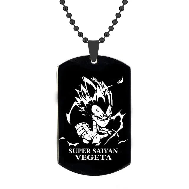 Goku Figure Dog Tag Pendant Chain Necklace - Image 14